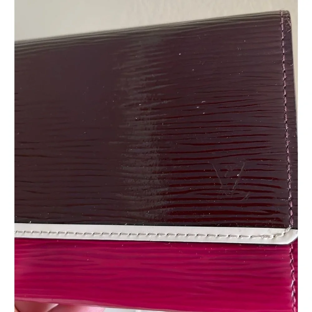 RARE Louis Vuitton EPI Electric TriColor Porte Feuille Flore Leather Wallet EUC - Picture 2 of 16